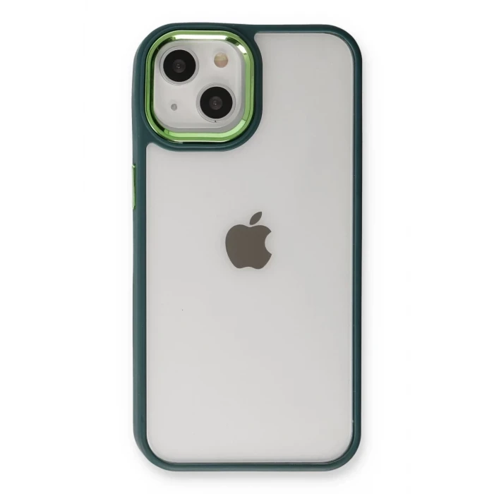Newface Apple iPhone 14 Plus Kılıf Dora Kapak - Haki Yeşil