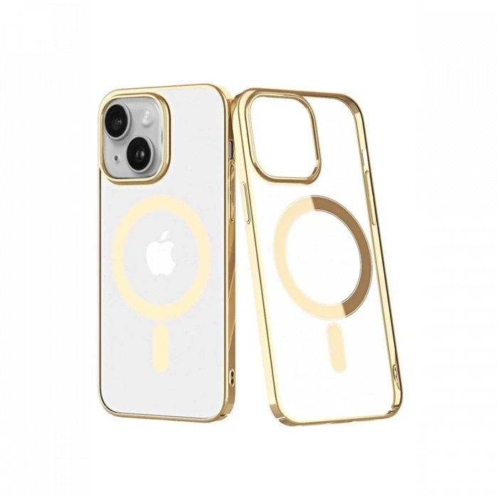Newface Apple iPhone 14 Plus Kılıf Element Magneticsafe Sert Kapak - Gold