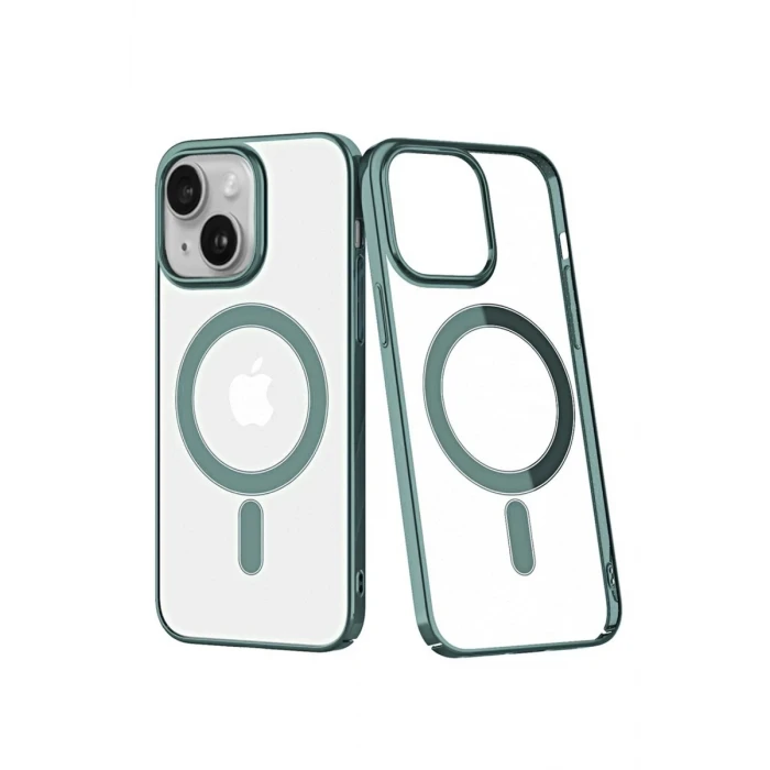 Newface Apple iPhone 14 Plus Kılıf Element Magneticsafe Sert Kapak - Köknar Yeşili