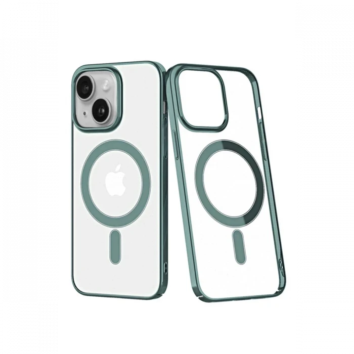 Newface Apple iPhone 14 Plus Kılıf Element Magneticsafe Sert Kapak - Köknar Yeşili