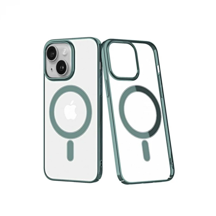 Newface Apple iPhone 14 Plus Kılıf Element Magneticsafe Sert Kapak - Köknar Yeşili
