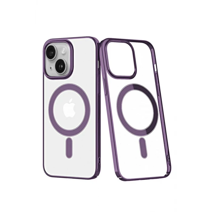 Newface Apple iPhone 14 Plus Kılıf Element Magneticsafe Sert Kapak - Mor