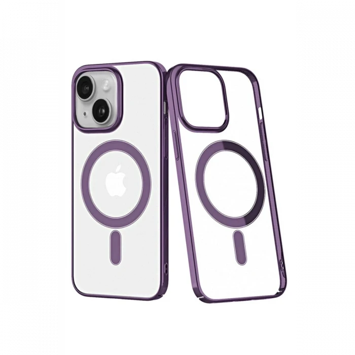 Newface Apple iPhone 14 Plus Kılıf Element Magneticsafe Sert Kapak - Mor