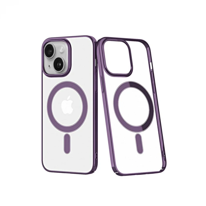Newface Apple iPhone 14 Plus Kılıf Element Magneticsafe Sert Kapak - Mor