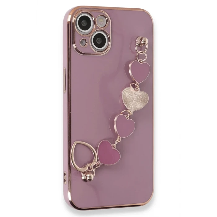 Newface Apple iPhone 14 Plus Kılıf Esila Silikon - Mor