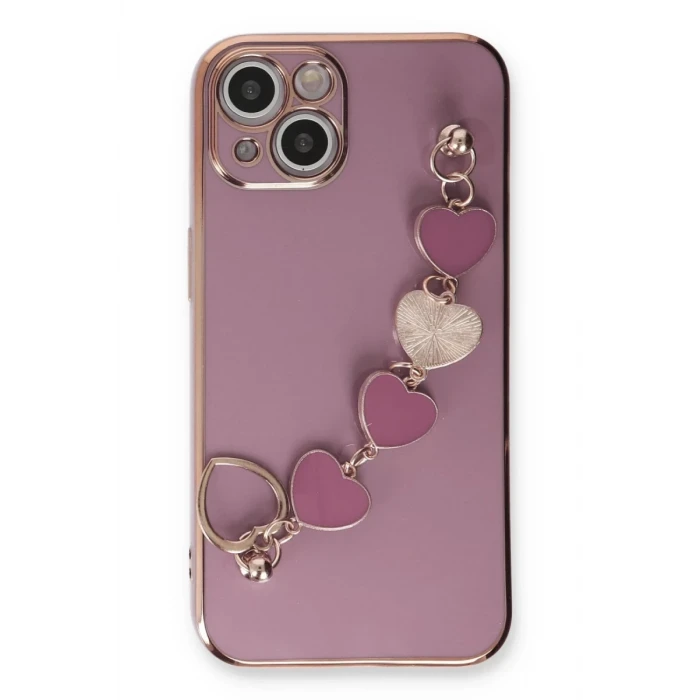 Newface Apple iPhone 14 Plus Kılıf Esila Silikon - Mor