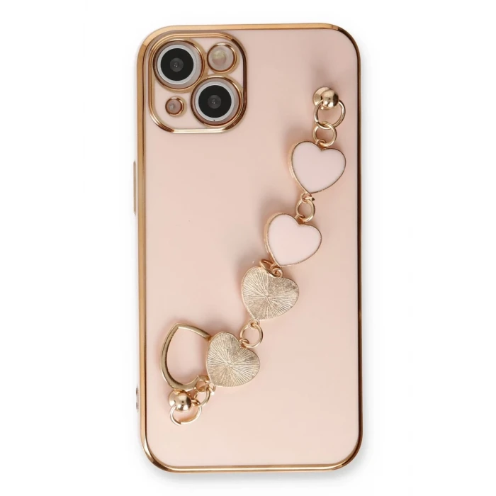 Newface Apple iPhone 14 Plus Kılıf Esila Silikon - Pudra