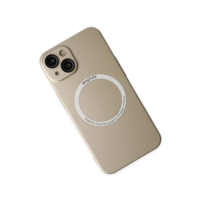 Newface Apple iPhone 14 Plus Kılıf Jack Magneticsafe Lens Silikon - Gold