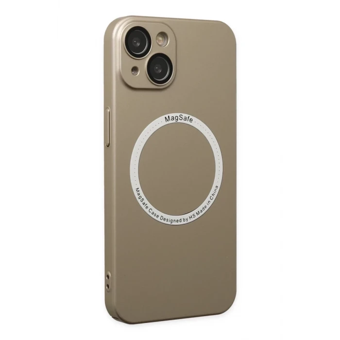 Newface Apple iPhone 14 Plus Kılıf Jack Magneticsafe Lens Silikon - Gold