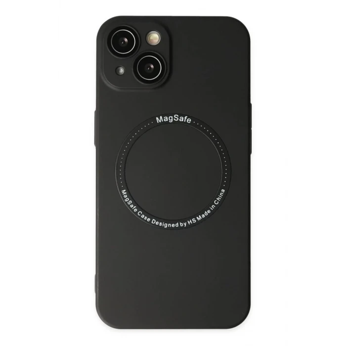 Newface Apple iPhone 14 Plus Kılıf Jack Magneticsafe Lens Silikon - Siyah
