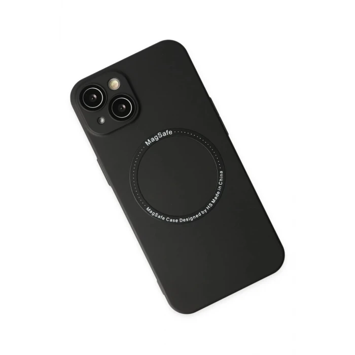 Newface Apple iPhone 14 Plus Kılıf Jack Magneticsafe Lens Silikon - Siyah
