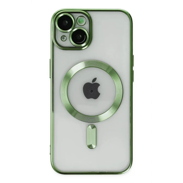 Newface Apple iPhone 14 Plus Kılıf Kross Magneticsafe Kapak - Koyu Yeşil