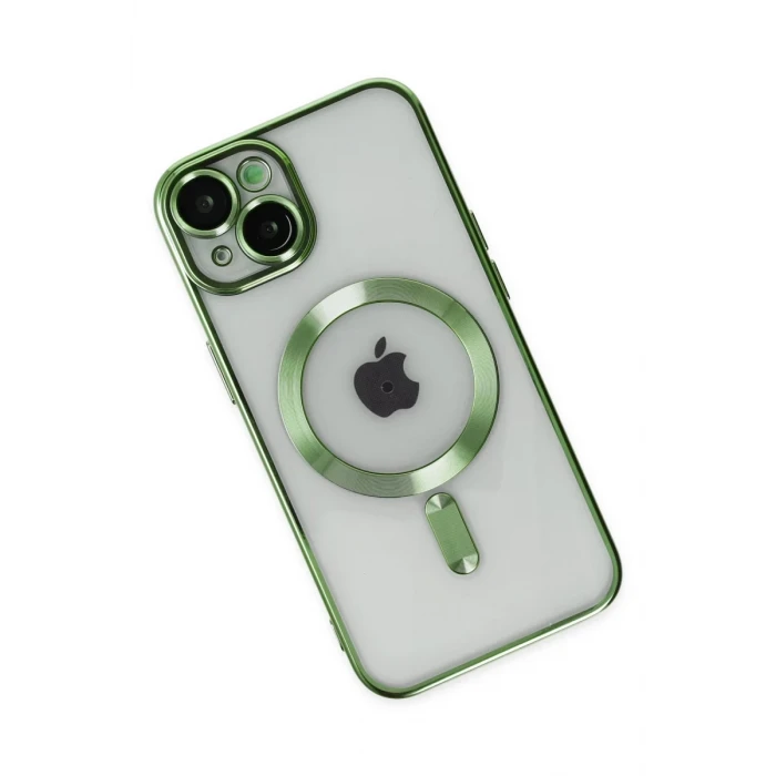 Newface Apple iPhone 14 Plus Kılıf Kross Magneticsafe Kapak - Koyu Yeşil