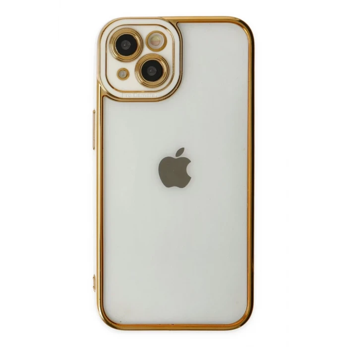 Newface Apple iPhone 14 Plus Kılıf Liva Lens Silikon - Beyaz