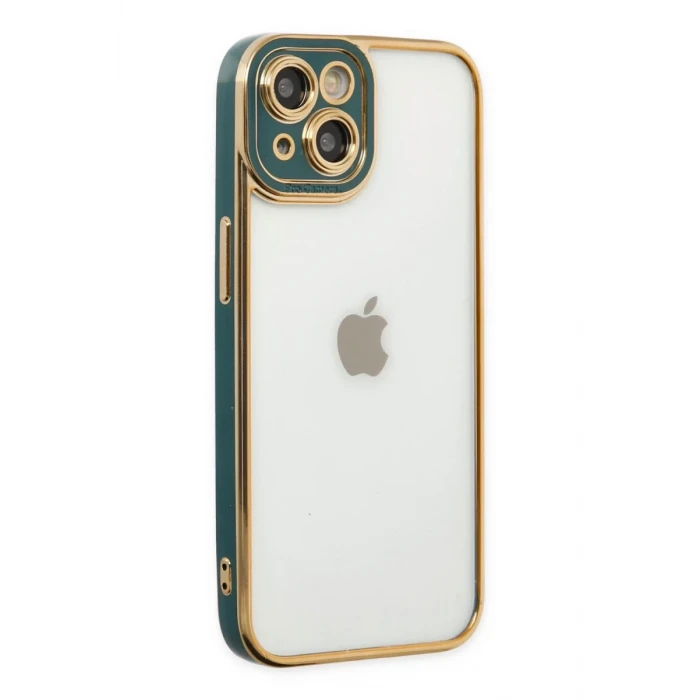 Newface Apple iPhone 14 Plus Kılıf Liva Lens Silikon - Yeşil