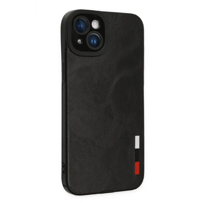 Newface Apple iPhone 14 Plus Kılıf Loop Deri Silikon - Siyah