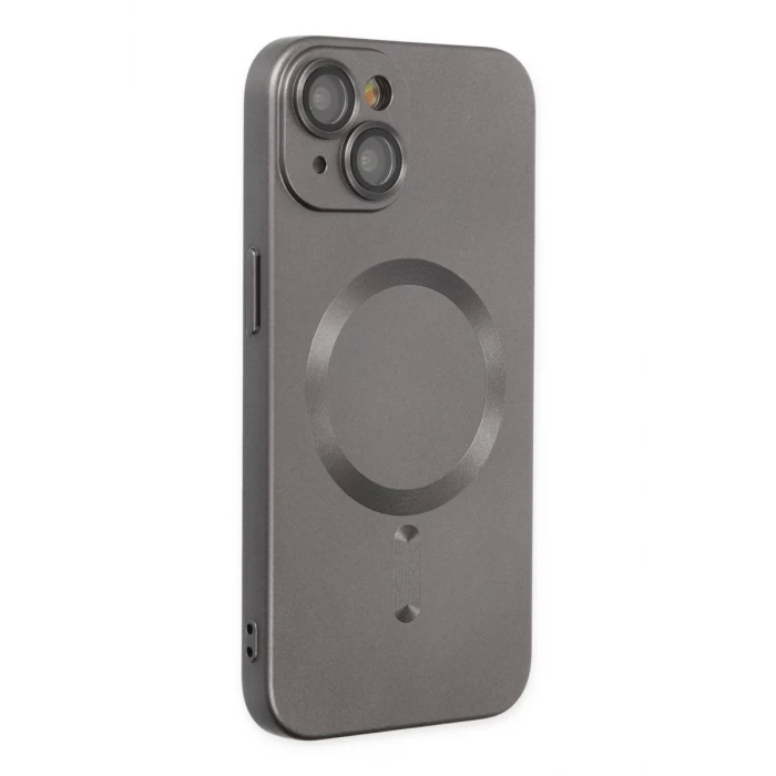 Newface Apple iPhone 14 Plus Kılıf Moshi Lens Magneticsafe Silikon - Füme