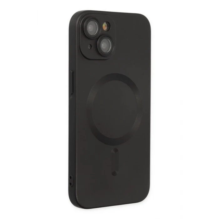 Newface Apple iPhone 14 Plus Kılıf Moshi Lens Magneticsafe Silikon - Siyah