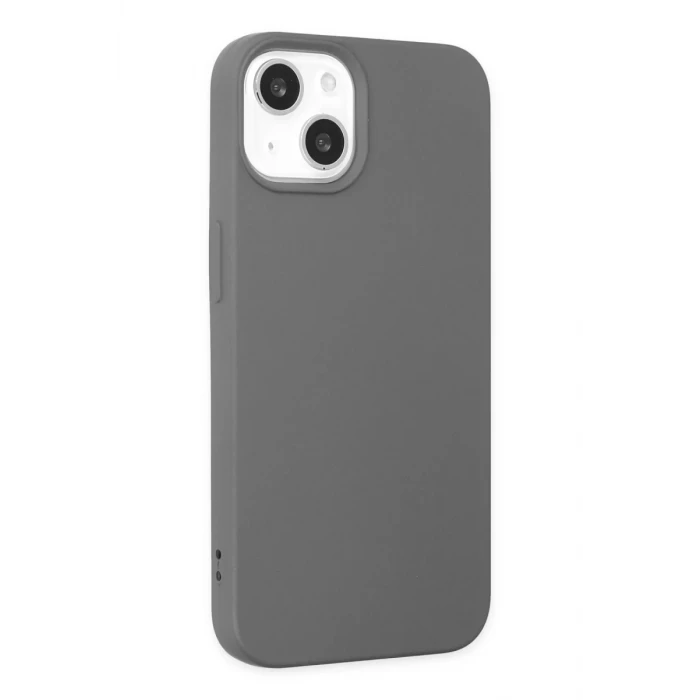 Newface Apple iPhone 14 Plus Kılıf Nano içi Kadife Silikon - Gri