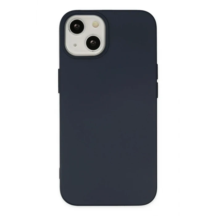 Newface Apple iPhone 14 Plus Kılıf Nano içi Kadife Silikon - Lacivert