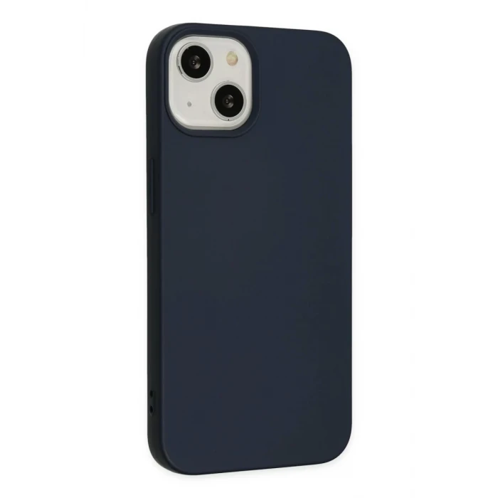 Newface Apple iPhone 14 Plus Kılıf Nano içi Kadife Silikon - Lacivert