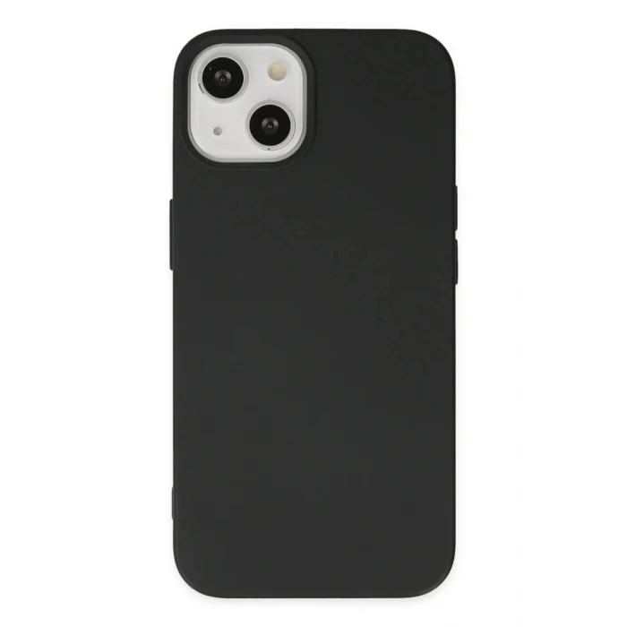 Newface Apple iPhone 14 Plus Kılıf Nano içi Kadife Silikon - Siyah