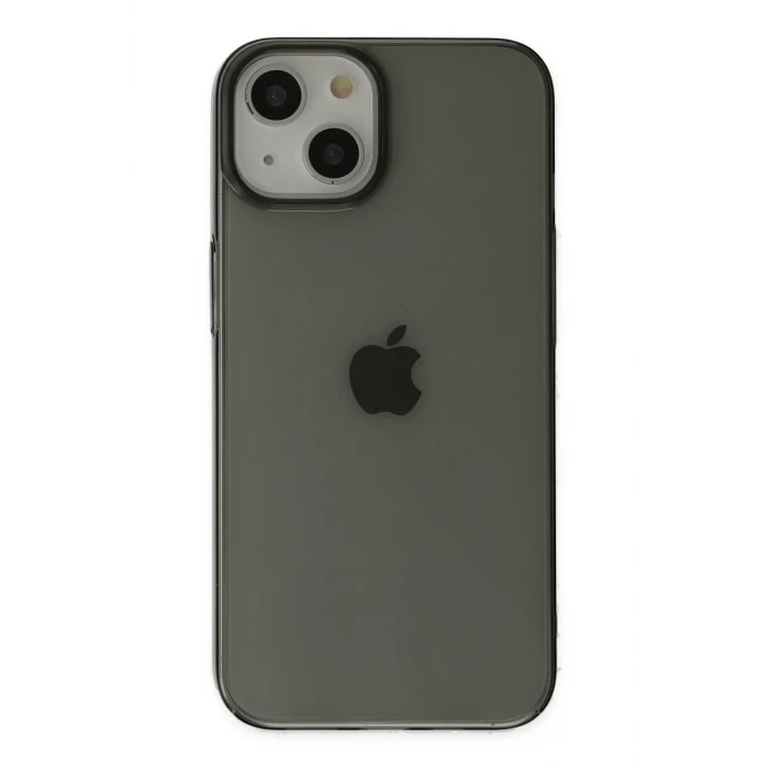 Newface Apple iPhone 14 Plus Kılıf Pc Sert Şeffaf Kapak - Siyah