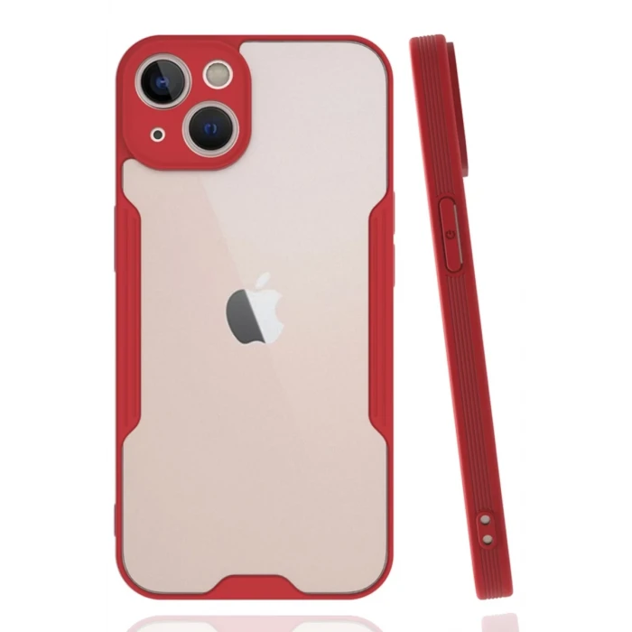 Newface Apple iPhone 14 Plus Kılıf Platin Silikon - Kırmızı