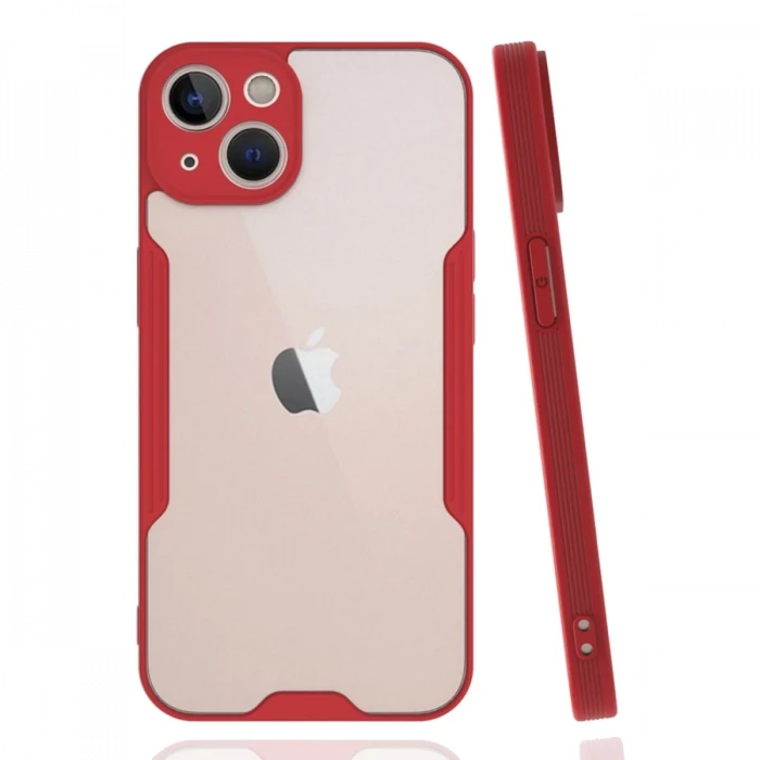 Newface Apple iPhone 14 Plus Kılıf Platin Silikon - Kırmızı