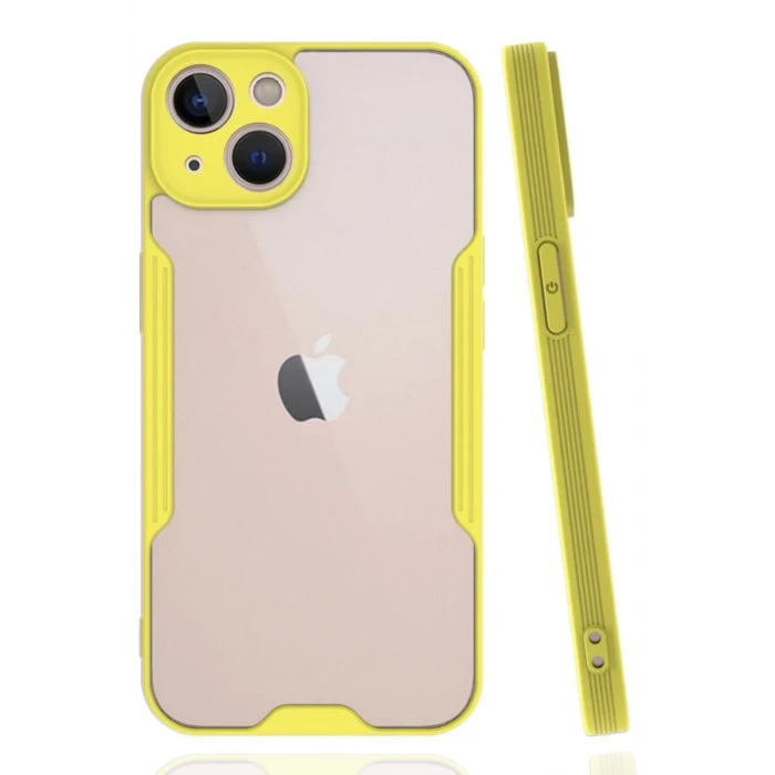 Newface Apple iPhone 14 Plus Kılıf Platin Silikon - Sarı
