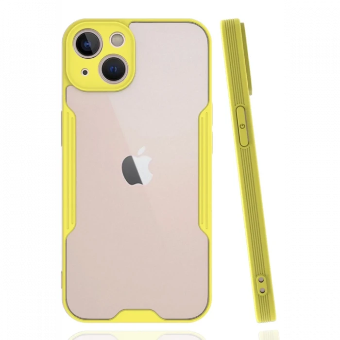 Newface Apple iPhone 14 Plus Kılıf Platin Silikon - Sarı