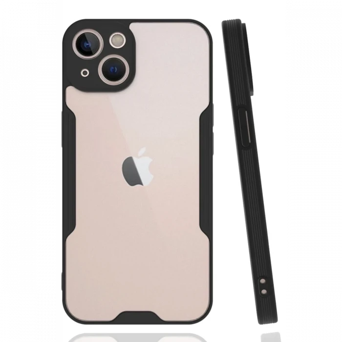 Newface Apple iPhone 14 Plus Kılıf Platin Silikon - Siyah