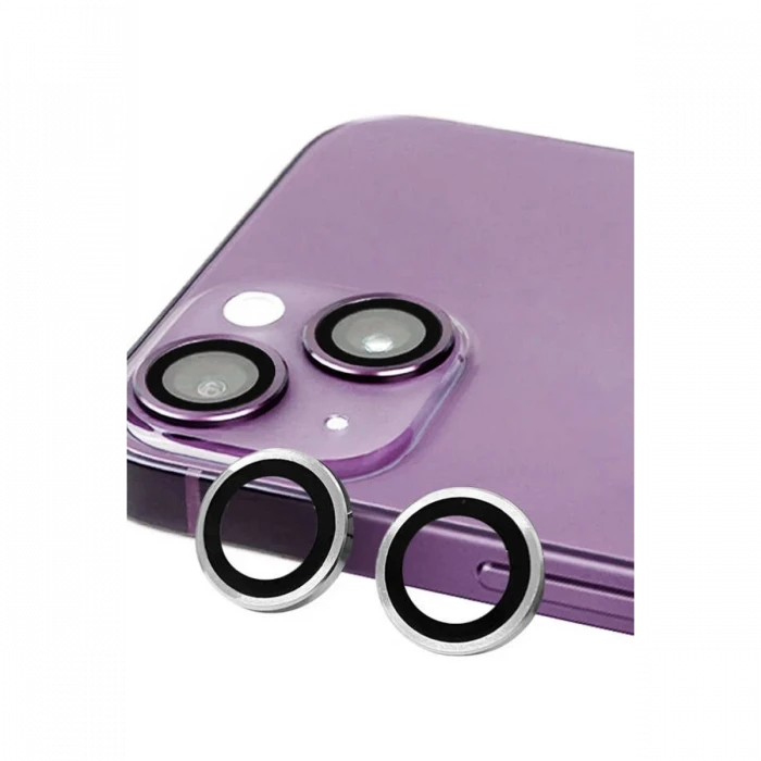 Newface Apple iPhone 14 Plus Raze Metal Kamera Lens - Gümüş