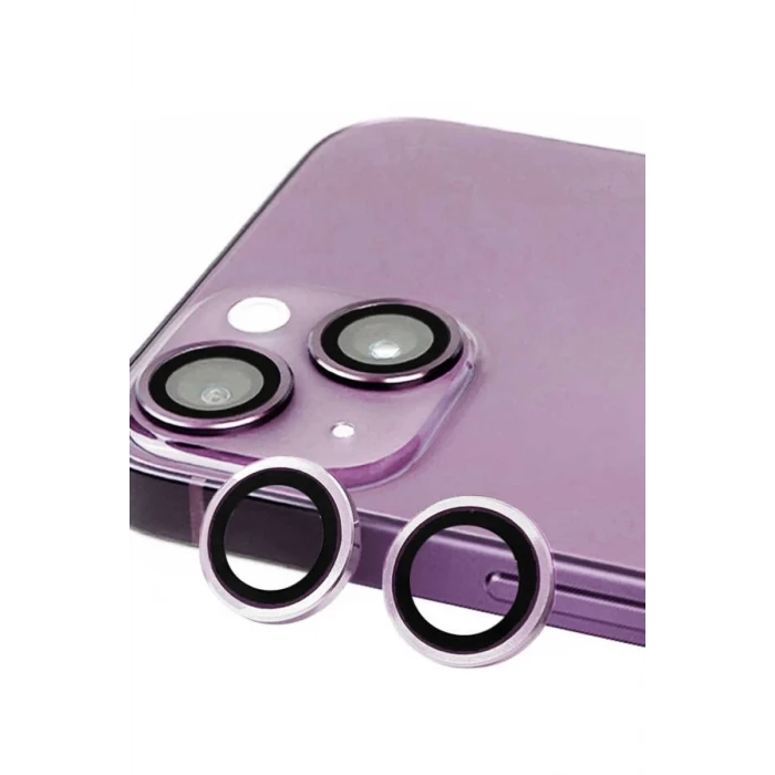 Newface Apple iPhone 14 Plus Raze Metal Kamera Lens - Mor