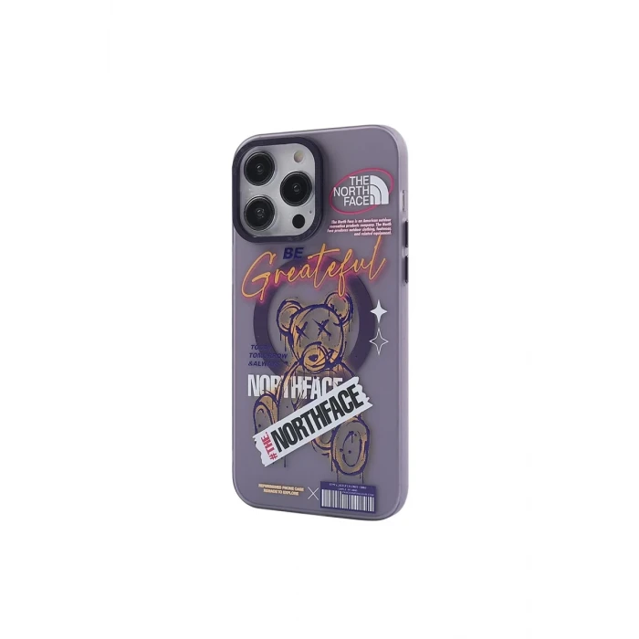 Newface Apple iPhone 14 Pro Kılıf Apollo Magneticsafe Desenli Kapak - Apollo Mor - 2