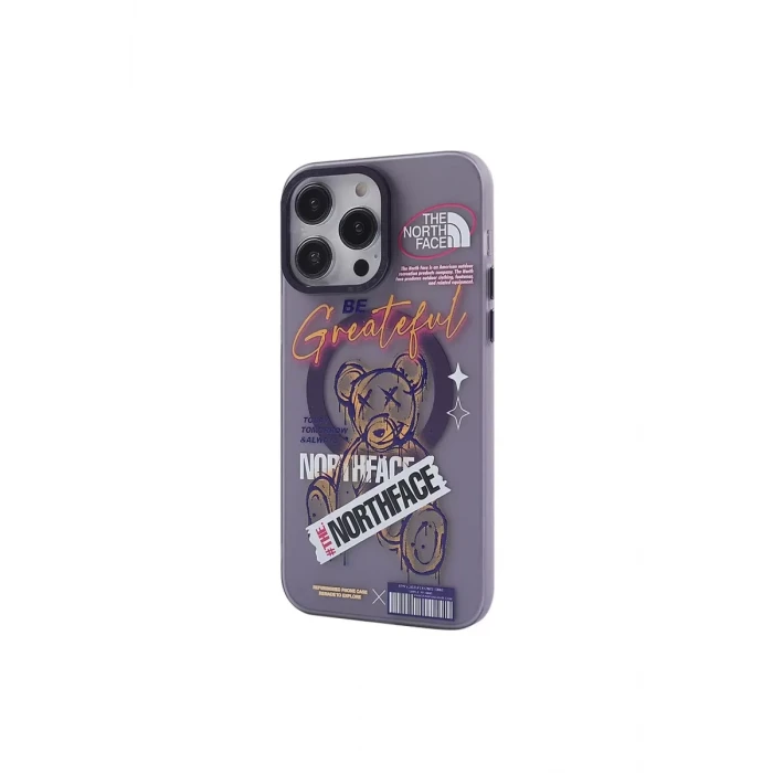 Newface Apple iPhone 14 Pro Kılıf Apollo Magneticsafe Desenli Kapak - Apollo Mor - 2