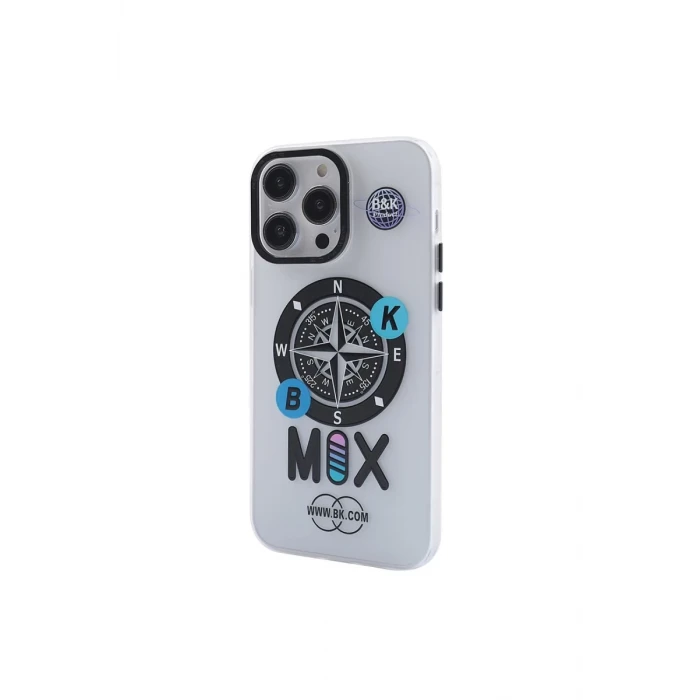Newface Apple iPhone 14 Pro Kılıf Apollo Magneticsafe Desenli Kapak - Apollo Şeffaf - 3