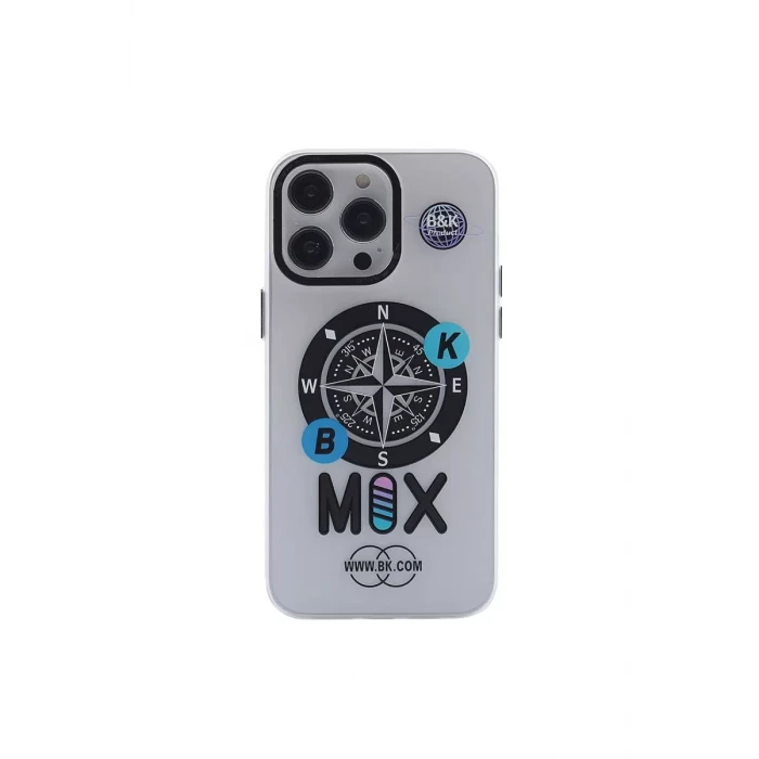 Newface Apple iPhone 14 Pro Kılıf Apollo Magneticsafe Desenli Kapak - Apollo Şeffaf - 3