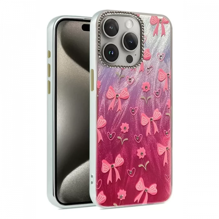 Newface Apple iPhone 14 Pro Kılıf Blade Aynalı Desenli Kapak - Desen 3