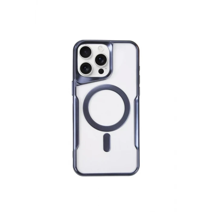 Newface Apple iPhone 14 Pro Kılıf Boyi Magsafe Silikon Kapak - Lacivert