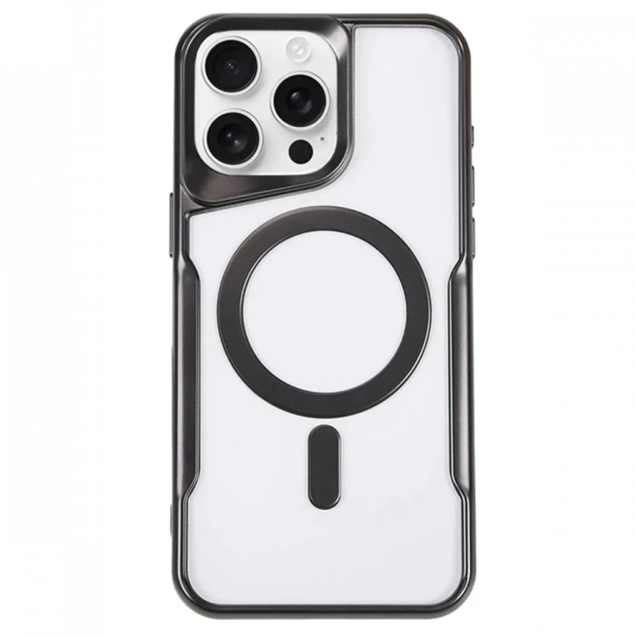 Newface Apple iPhone 14 Pro Kılıf Boyi Magsafe Silikon Kapak - Siyah