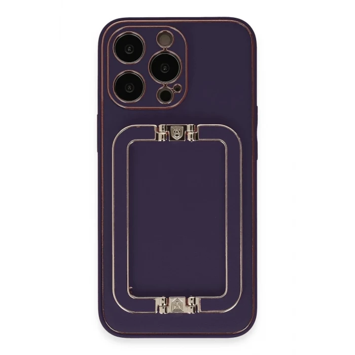 Newface Apple iPhone 14 Pro Kılıf Coco Elit Kapak - Derin Mor