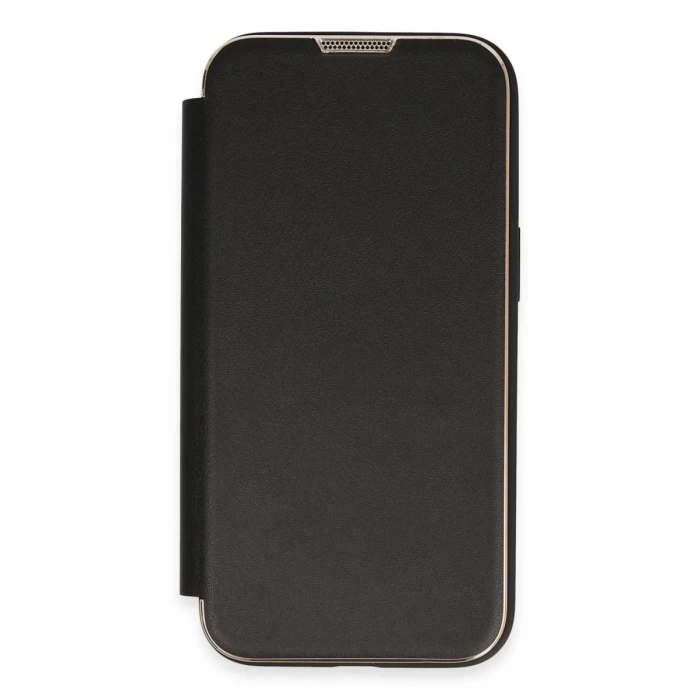 Newface Apple iPhone 14 Pro Kılıf Dolpin Kapaklı - Siyah