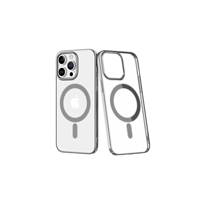 Newface Apple iPhone 14 Pro Kılıf Element Magneticsafe Sert Kapak - Gümüş