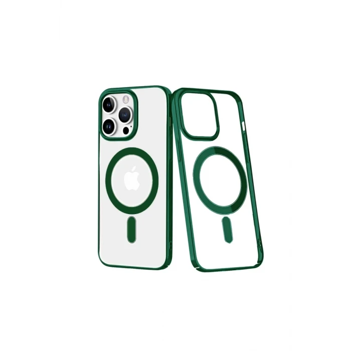Newface Apple iPhone 14 Pro Kılıf Element Magneticsafe Sert Kapak - Köknar Yeşili
