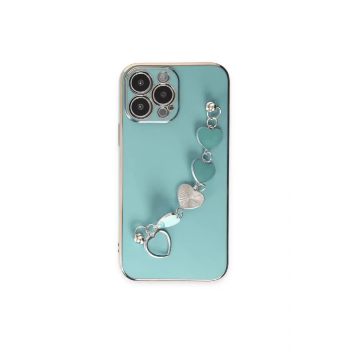 Newface Apple iPhone 14 Pro Kılıf Esila Silikon - Su Yeşili