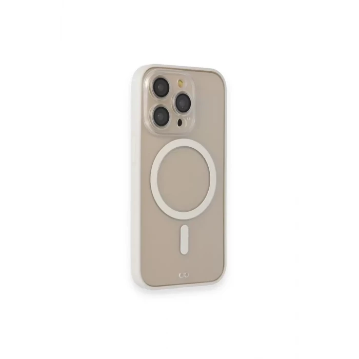 Newface Apple iPhone 14 Pro Kılıf Grand Magneticsafe Kapak - Beyaz