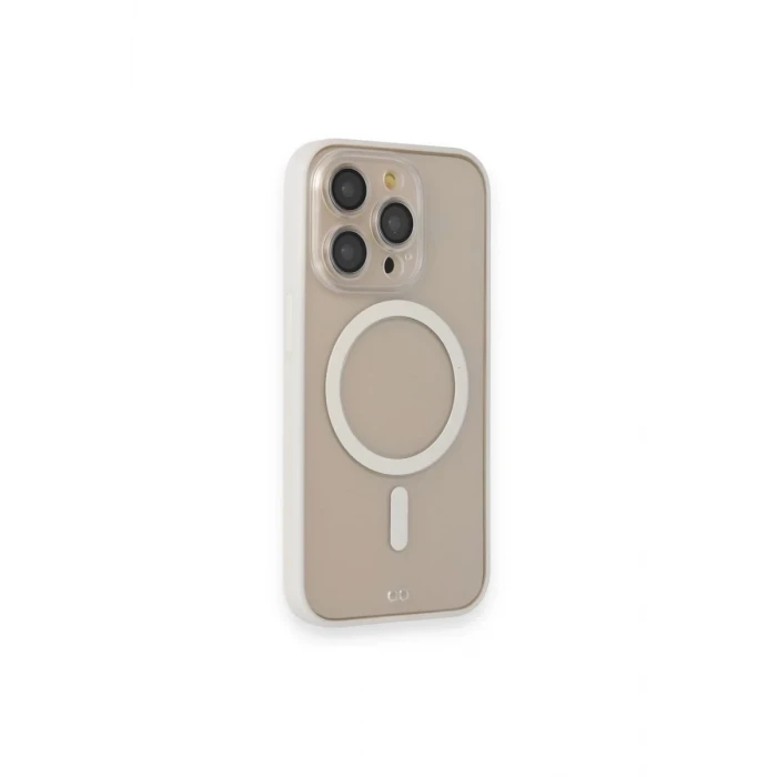 Newface Apple iPhone 14 Pro Kılıf Grand Magneticsafe Kapak - Beyaz