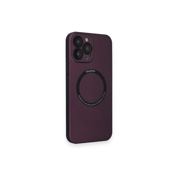 Newface Apple iPhone 14 Pro Kılıf Jack Magneticsafe Lens Silikon - Mürdüm