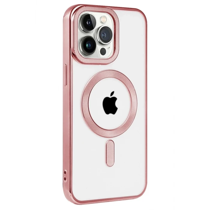 Newface Apple iPhone 14 Pro Kılıf Kronos Magsafe Kapak - Rose Gold